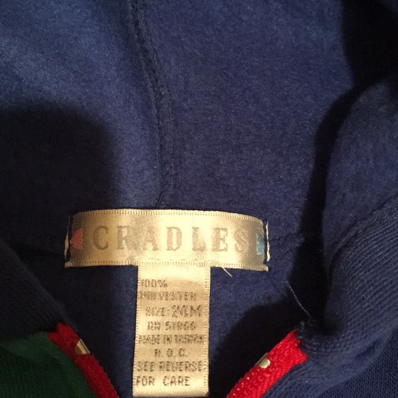 NWOT ZIP UP HOODED SWEATSHIRT SIZE 24 MOS - Picture 2 of 4